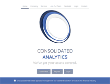 Tablet Screenshot of consolidatedanalytics.com